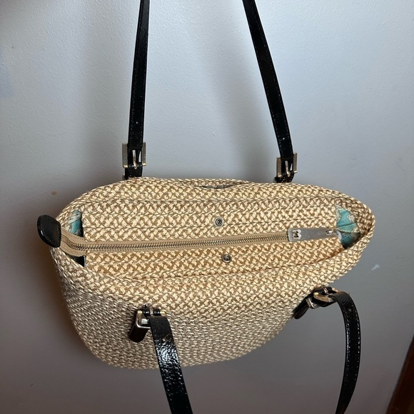 Straw tote bag re painted handles - Picture 9 of 11